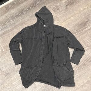 Charcoal Hooded Cardigan